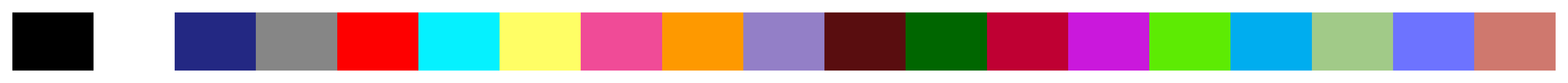 The 19 most used colors in trending video thumbnails sorted by popularity